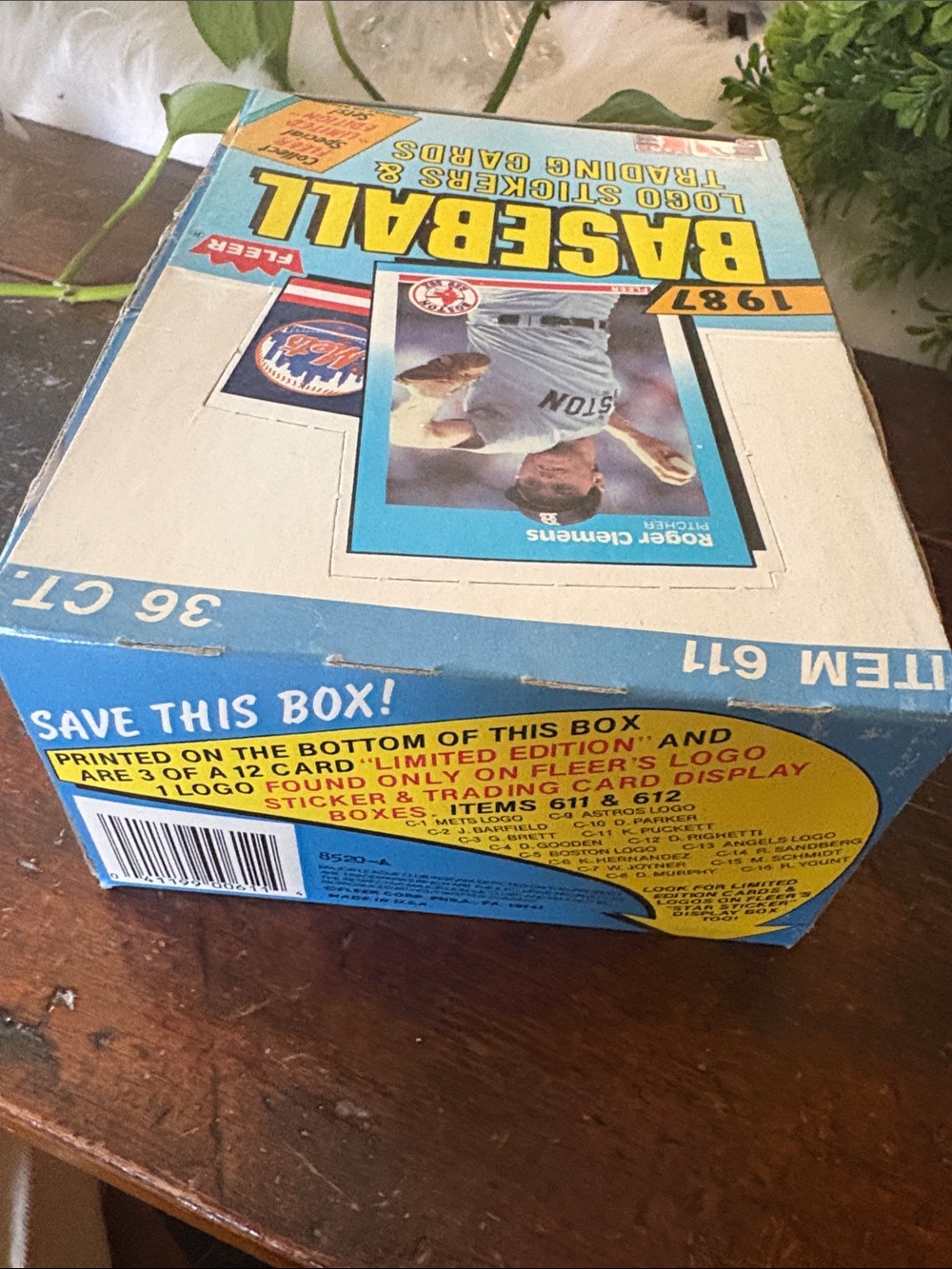 1987 Fleer Wax Box 36 Count Vintage Baseball Cards - Picture 3 of 9
